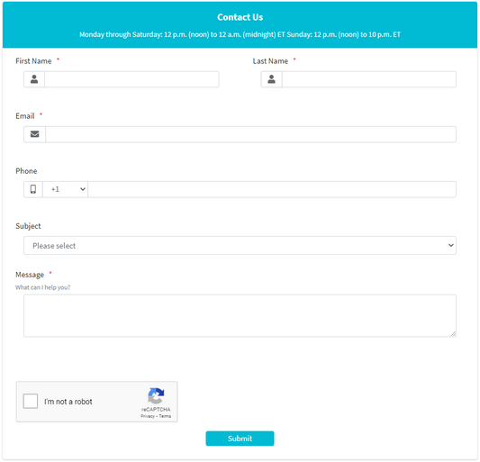 Google recaptcha Form