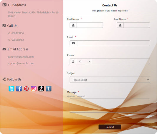 Contact Us with Info Box