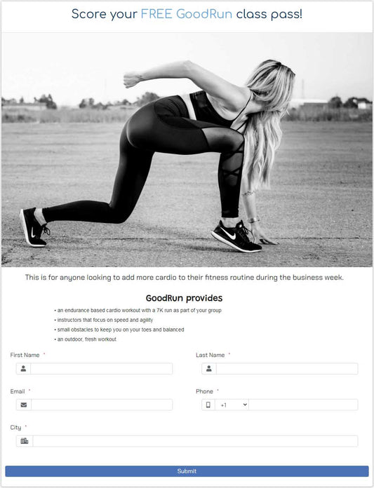 Fitness Registration Form