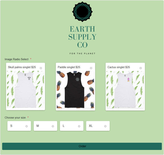 Clothing Order Form