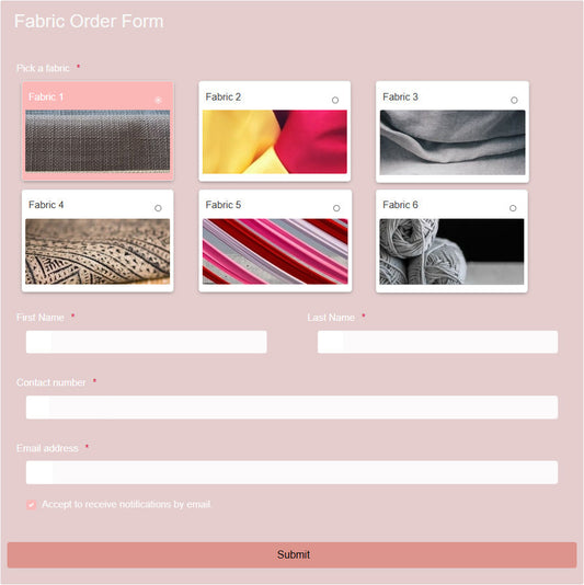 Fabric Order Form