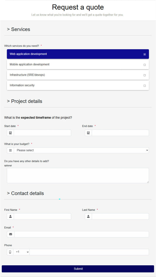 Request a quote