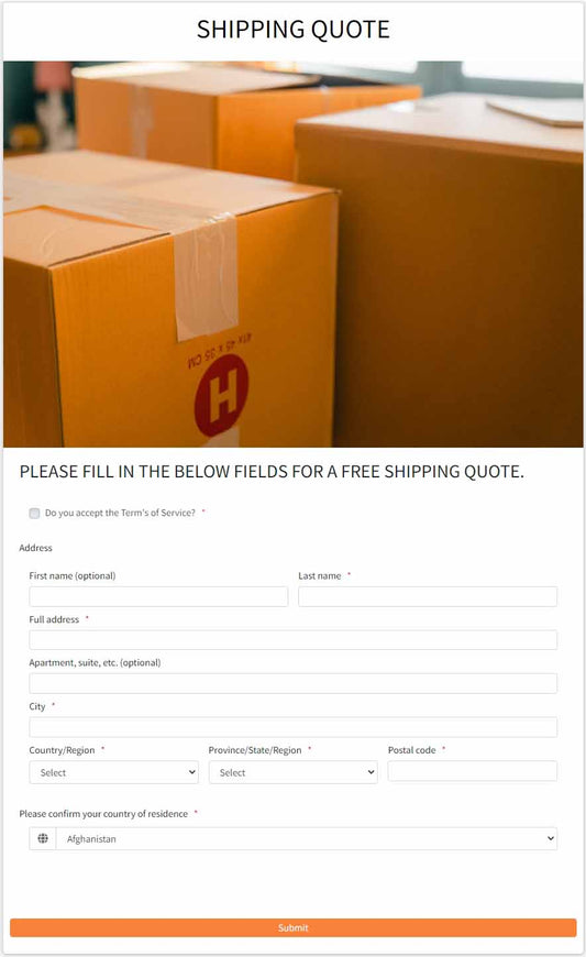 Shipping Quote For