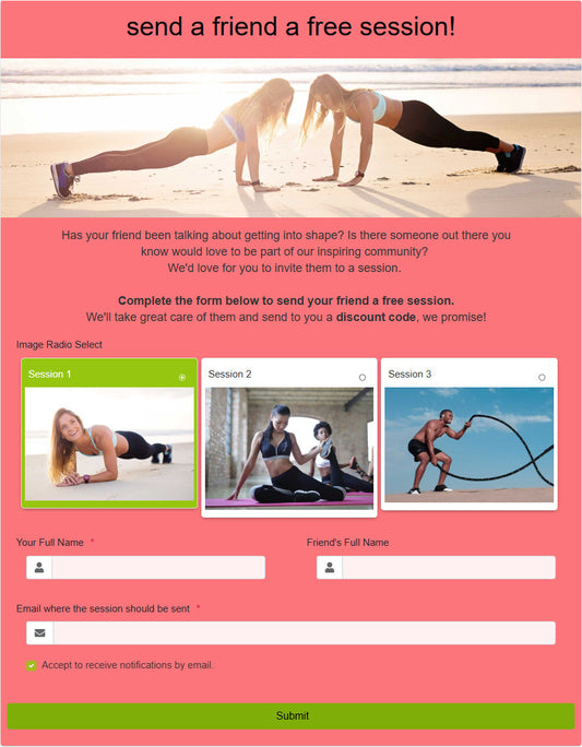 send a friend a free session!